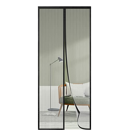 SHA2WEN Fliegengitter Balkontür110x160, Hohe Qualität Fliegengitter Tür Schwarz Magnet, Erhältlich in Allen Größen, Ohne Bohren, Genießen Sie den Sommer SHA2WEN Fliegengitter Balkontür110x160, Hohe Qualität Fliegengitter Tür Schwarz Magnet, Erhältlich in Allen Größen, Ohne Bohren, Genießen Sie den Sommer von SHA2WEN