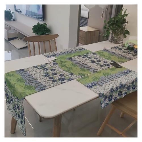 Chemin De Table AméRicain De Style ChampêTre, RéSistant Aux Rayures, RéSistant à La Chaleur Convient Pour Les Longues Tables à Manger(35x180cm) von SHAARI
