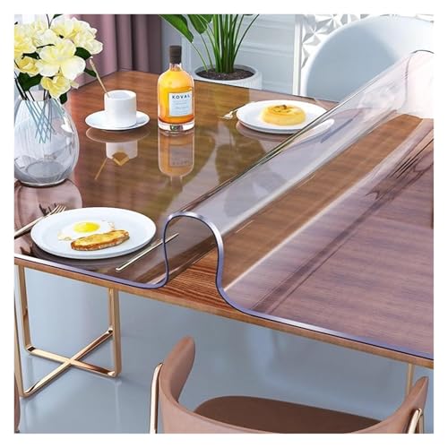 Klare Tischdecke Schutzabdeckung, PVC Rechteckige Tischmatte, Anti-Fouling und VerschleißFeste Anwendbar für Office Desktop Protector SHAARI(2.0mm,40x80cm) von SHAARI