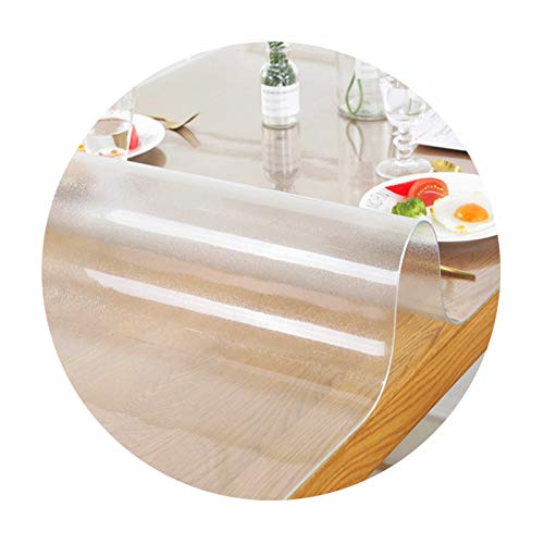 SHAARI Anpassbare Tischdecken Weichglas PVC Durchscheinender Tischschutz Wasserdicht Anti-Hot Coffee Mat Tischdecke Küche Wachstuch (3.0mm,60x120cm) von SHAARI