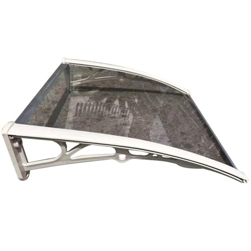 SHAARI Eingangstür Markise Fensterüberdachung Polycarbonat Hohe Lichtdurchlässigkeit Regenfest Geeignet für Innenhöfe, Veranden, Terrassen(White,60x80cm) von SHAARI