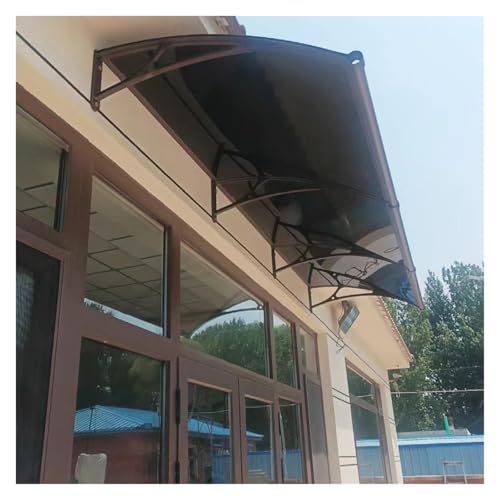 SHAARI Eingangstür-Markise Terrassenmarkise Polycarbonat-Abdeckung Geeignet für Fenster, Veranden, Gärten(Black,50x160cm) von SHAARI