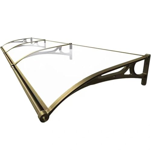 SHAARI Eingangstür-Markise Terrassenmarkise Polycarbonat-Abdeckung Geeignet für Fenster, Veranden, Gärten(Brass,50x100cm) von SHAARI