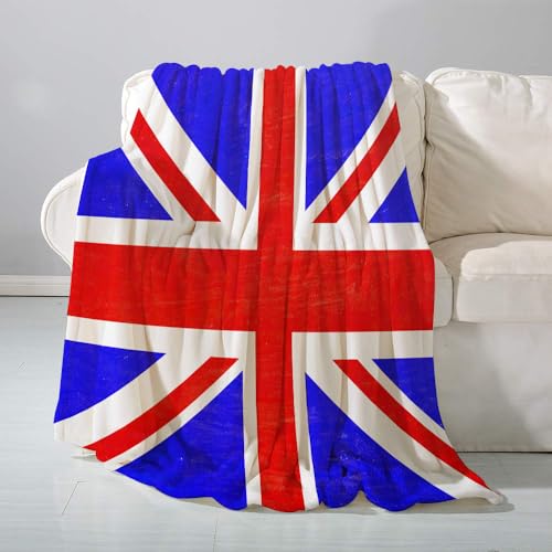 SHAARI Kuscheldecke flauschigsuper weich Flanell Wohndecke,Britische Union Jack-FlaggeTagesdecke, Sofadecke & Überwurf Decke Sofa & Couch150x200cm von SHAARI