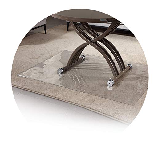 SHAARI Stuhlmatte for Teppich, PVC-Bodenschutz for Das Home Office, for Schreibtischstuhl, Mehrzweck-Esstischmatten for Das Home Office, Anpassbar (3.0mm,90x90cm) von SHAARI