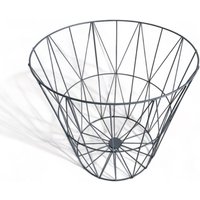 Metall Korb Vorratskorb Holzkorb Grau von SHABBY24Boutique