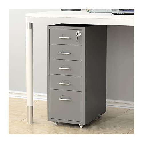 Aktenschrank Aktenschrank 5 Schublade Verriegelung Aktenschrank Unter Schreibtisch Metall Aktenschrank für Legal/Brief/A4 Datei Vollständig montiert außer Rädern Büroschrank (Color : MODEL B, Size von SHABOZ