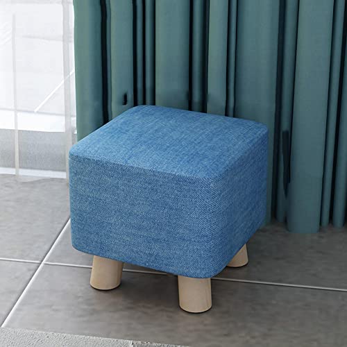 Fußhocker, Fußhocker, Fußhocker, Fußhocker, Wechselschuh, quadratisch, Fußstütze aus Leinen, für Schlafzimmer, Sitzsack für Wohnzimmer, schwarze Katze, 28 x 28 x 25 cm (B von SHABOZ