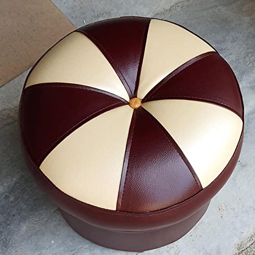 Fußhocker, Fußhocker, Fußhocker, Schalthocker, Schuhhocker, Vanity, Fußhocker, Fußhocker, rund, Fußhocker aus Leder, Sitzsack für Wohnzimmer, Hocker für Schlafzimmer, Bla von SHABOZ