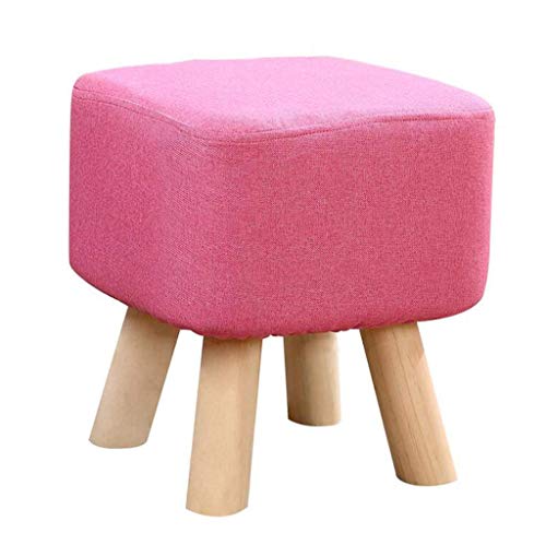 Fußhocker Fußhocker Fußhocker Möbel Wohnzimmer Sofa Ankleidezimmer Wechseln Schuhe Hocker Fußstütze aus Massivholz Pouf Sofa Fußstütze Gepolstert mit 4 Holzbeinen Hocker T von SHABOZ