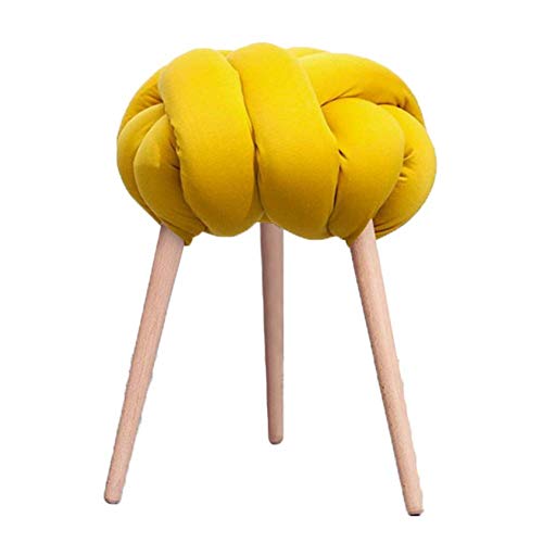 Fußhocker Fußhocker Hocker Pouf Hocker Hocker Hocker aus Stoff kleine Hocker Fußhocker Schminktisch Fußhocker Holzbeine Couchtische Hocker Wohnzimmer, 5 Farben (Color : von SHABOZ