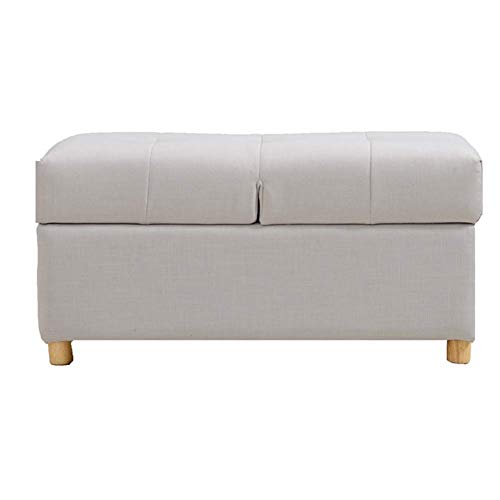 Fußhocker Fußhocker Ottomane Fußhocker Fußstütze Sofa Fußhocker Gepolsterte Fußstütze Fußhocker Hocker Faltbarer Schuhschrank Mit Klappdeckel Wohnzimmer, 9 Farben (Color : Blue, Size : Blue, von SHABOZ
