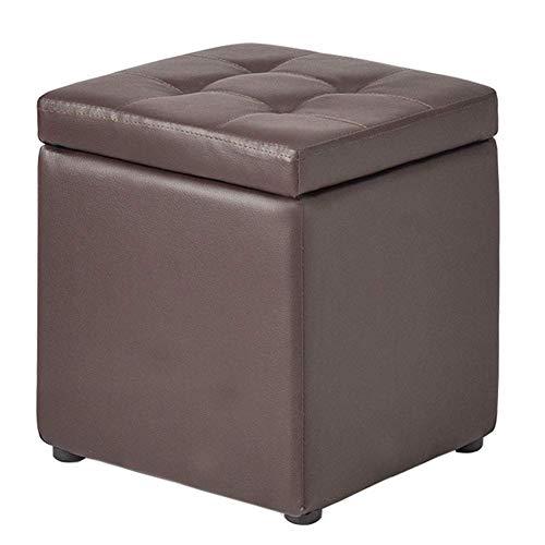 Fußhocker Fußhocker Ottomane Fußhocker Ottomane Fußhocker Aufbewahrungsbox Schuhbank Sofa Hocker Spielzeugkisten Gepolsterter Sitz Wohnzimmer, 2 Größen, 2 Farben (Color : Br von SHABOZ