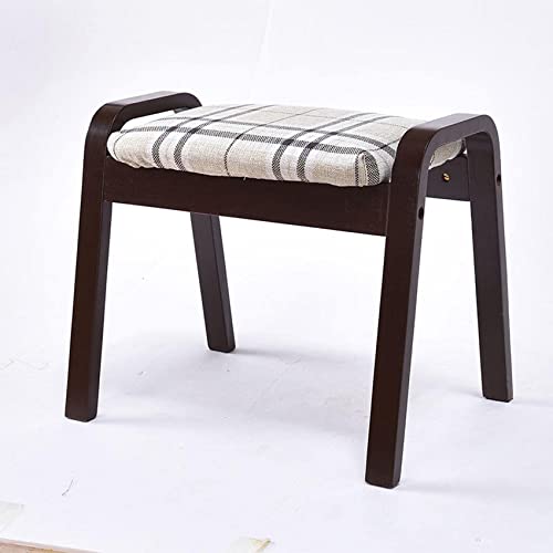 Fußhocker Fußhocker Ottomane Fußstütze Fußhocker Leinen Schuhe wechseln Hocker Kleine Fußstütze Quadratischer Hocker Ruhehocker Fußstütze für Wohnzimmer Pouf für das Schlafzimmer von SHABOZ
