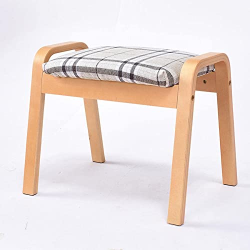 Fußhocker Fußhocker Ottomane Fußstütze Fußhocker Leinen Schuhe wechseln Hocker Kleine Fußstütze Quadratischer Hocker Ruhehocker Fußstütze für Wohnzimmer Pouf für das Schlafzimmer von SHABOZ