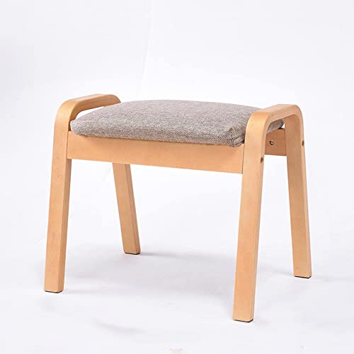 Fußhocker Fußhocker Ottomane Fußstütze Fußhocker Leinen Schuhe wechseln Hocker Kleine Fußstütze Quadratischer Hocker Ruhehocker Fußstütze für Wohnzimmer Pouf für das Schlafzimmer von SHABOZ