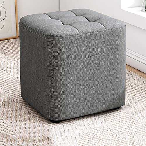 Fußhocker Fußhocker Ottomane Fußstütze Fußstütze Ruhehocker Schuhwechsel Hocker Quadrat Fußhocker Leinen Fußhocker Schlafzimmer Pouf p von SHABOZ