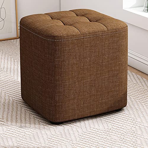 Fußhocker Fußhocker Ottomane Fußstütze Fußstütze Ruhehocker Schuhwechsel Hocker Quadrat Fußhocker Leinen Fußhocker Schlafzimmer Pouf p von SHABOZ
