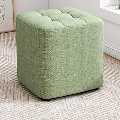 Fußhocker Fußhocker Ottomane Fußstütze Fußstütze Ruhehocker Schuhwechsel Hocker Quadrat Fußhocker Leinen Fußhocker Schlafzimmer Pouf p von SHABOZ