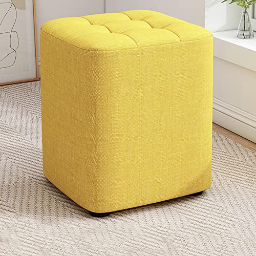 Fußhocker Fußhocker Ottomane Fußstütze Fußstütze Ruhehocker Schuhwechsel Hocker Quadrat Fußhocker Leinen Fußhocker Schlafzimmer Pouf p von SHABOZ