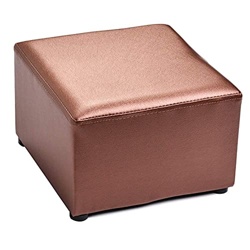 Fußhocker Fußhocker Pouf Fußhocker Fußhocker Hocker Schuhe Hocker Fußstütze PU-Leder Couchtisch Hocker Quadratischer Hocker Fußstütze Wohnzimmer, 6 Farben (Color : Black, Size : Black, Size : von SHABOZ
