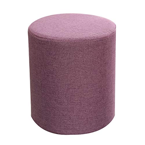 Fußhocker Fußhocker Pouf Fußhocker Fußhocker Runde Gepolstert Schminktisch Hocker for Schuhe Wohnzimmer,5 Farben, 3 Größen (Color : Beige, Size : 30X30CM) (Vio von SHABOZ