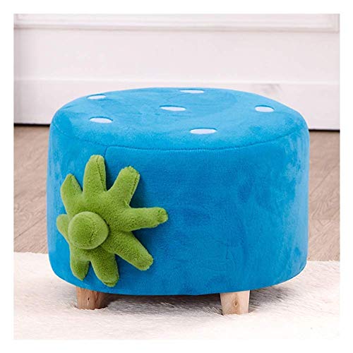 Fußhocker Fußhocker Pouf Fußhocker Fußstütze Gepolstert Pouf Fußhocker Kleine Runde Fußstütze Geflochten Fußhocker Home Decor Wohnzimmer, 8 Farben (Color : Grey, Size : von SHABOZ