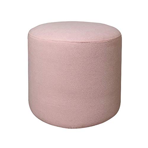 Fußhocker Fußhocker Pouf Fußhocker Gepolsterter Schuhschrank Sitzbank Stoffsofa Hocker Runde Kleine Fußhocker Massivholz Hocker Küche Wohnzimmer, 8 Farben (Farbe : von SHABOZ