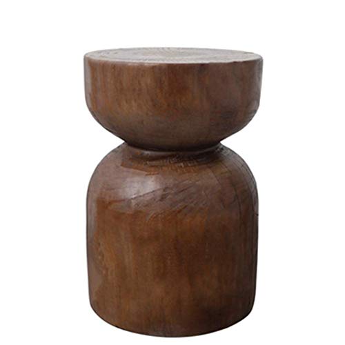 Fußhocker Fußhocker Pouf Fußhocker Hocker Runde Fußhocker Massivholz-Dock Baumstumpf Wohnzimmer Garten, 2 Farben (Color : A, Dimense von SHABOZ