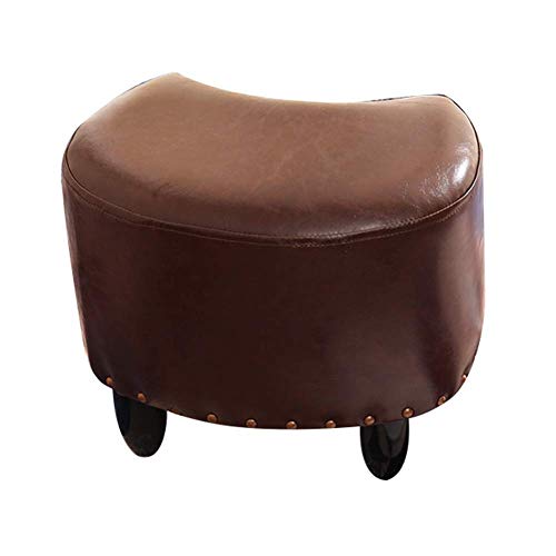 Fußhocker Fußhocker Pouf Fußhocker Hocker Sofa Fußhocker Kleine Schuhe Hocker Fußhocker Leder Schminktisch Hocker Wohnzimmer, 5 Farben (Color : Blue, Size : 38 von SHABOZ