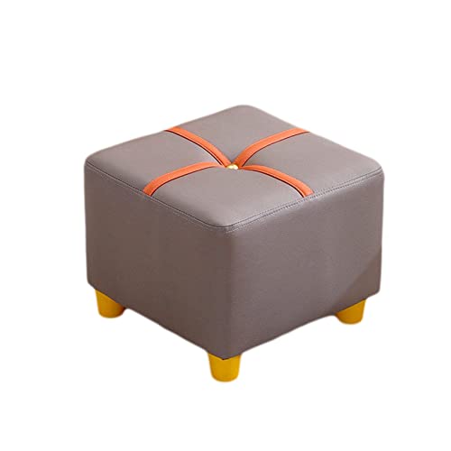 Fußhocker Fußhocker Pouf Fußhocker Technologie Fußstütze aus Stoff Fußstütze Wechseln Schuhe Hocker Fußhocker Quadratische Hocker für Schlafzimmer Pouf für Wohnzimmer, Gelb-28 von SHABOZ