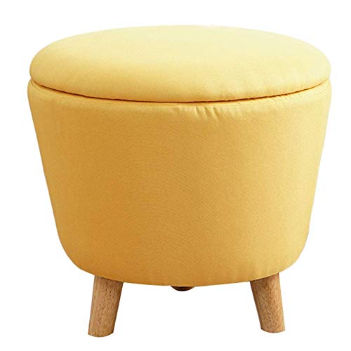 Fußhocker Fußhocker Sitzhocker Fußhocker Fußhocker Home Hocker Schuhe Hocker Gepolsterte Fußstütze Kleine Runde Bank Massivholz Wohnzimmer Fußhocker, 5 Farben (Color : von SHABOZ