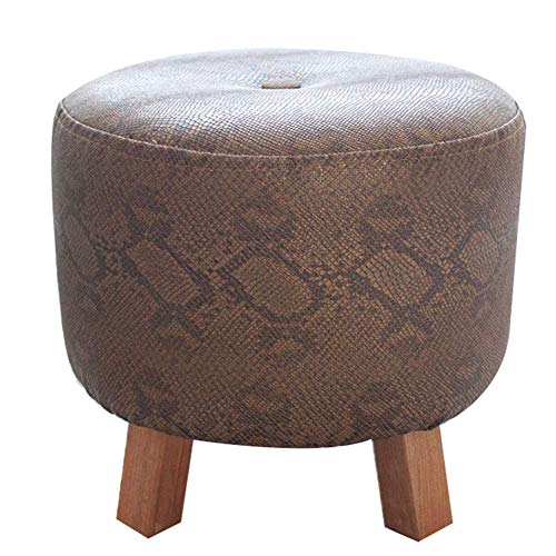 Fußhocker Fußhocker Sitzhocker Fußhocker Fußhocker Home Hocker Schuhe Hocker Gepolsterte Fußstütze Kleine Runde Bank Massivholz Wohnzimmer Fußhocker, 5 Farben (Color : von SHABOZ