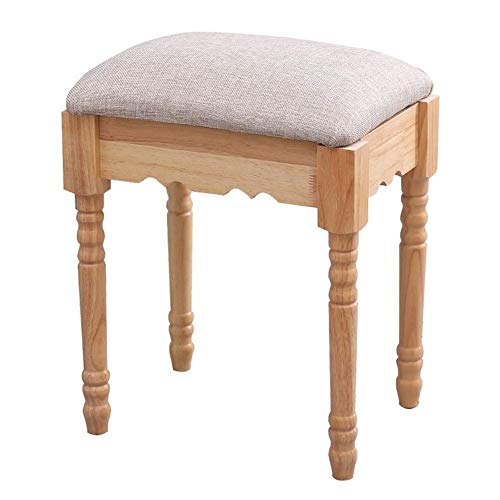 Fußhocker Fußhocker Sitzhocker Fußhocker Hocker Sofa Hocker Schminktisch Hocker Vanity Hocker Esszimmer Bank Schuhschrank Hocker Kinderzimmer aus Massivholz, 8 Farben (Color : H, Size : 39x29x von SHABOZ