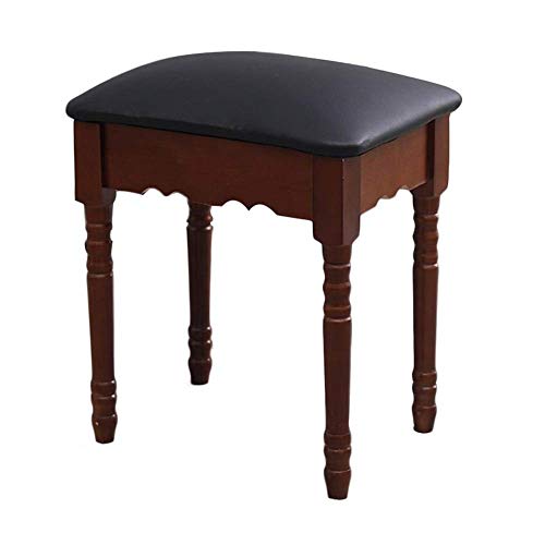 Fußhocker Fußhocker Sitzhocker Fußhocker Hocker Sofa Hocker Schminktisch Hocker Vanity Hocker Esszimmer Bank Schuhschrank Hocker Kinderzimmer aus Massivholz, 8 Farben (Color : H, Size : 39x29x von SHABOZ