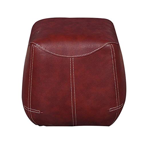 Fußhocker Sitzhocker Fußstütze Fußstütze Sitzsack Sofa Hocker kleine Fußstütze Schuhhocker Ruhesessel Lederfußstütze Ankleidehocker Wohnzimmer 5 Farben (Farbe: Blau von SHABOZ