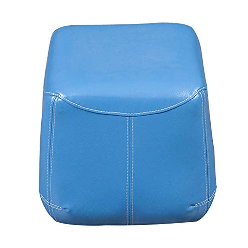 Fußhocker Sitzhocker Fußstütze Fußstütze Sitzsack Sofa Hocker kleine Fußstütze Schuhhocker Ruhesessel Lederfußstütze Ankleidehocker Wohnzimmer 5 Farben (Farbe: Blau von SHABOZ