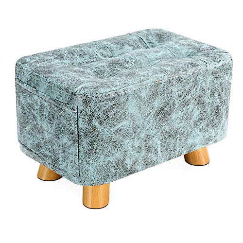 Fußrasten Fußhocker Pouf Fußhocker Fußhocker Sofa Fußstütze Fußstütze Schuhregal Holzständer Wohnzimmer Familie, 10 Farben (Color : Gray, Size : 40.5X25X25CM) (Ver von SHABOZ