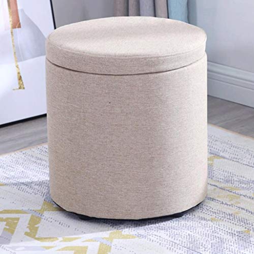 Fußstütze Fußhocker Fußhocker Ottoman Stuhl Hocker für Fußhocker klein Aufbewahrungsbox für osmanischen Sitz, Schuhbank und Sitzhocker Fußhocker Holzstruktur von SHABOZ