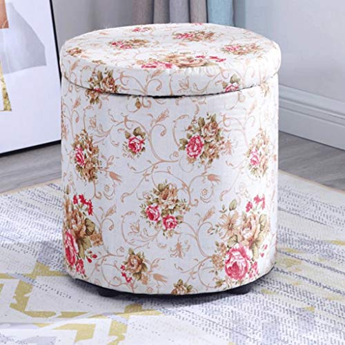Fußstütze Fußhocker Fußhocker Ottoman Stuhl Hocker für Fußhocker klein Aufbewahrungsbox für osmanischen Sitz, Schuhbank und Sitzhocker Fußhocker Holzstruktur von SHABOZ