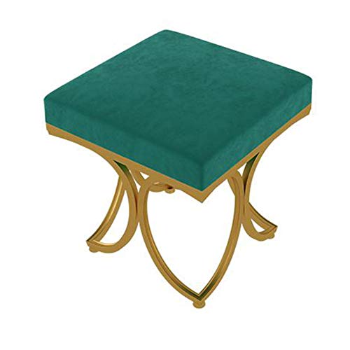 Fußstütze Fußhocker Pouf Fußhocker Fußhocker Schuhbank Hocker Ruhe Sitz Hocker Kleiner Hocker Quadratische Fußstütze Schmiedeeisen-Struktur, 10 Farben (Color : Gray, Dim von SHABOZ