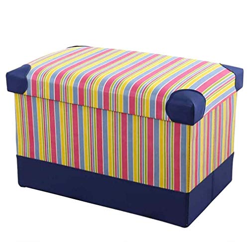 Ottoman Fußhocker Osmanische Fußbank Faltbare Fußbank Osmanischen Hocker, Rechteckige Fußbank Hocker mit Lagerung, PU Leder Schuhe Wechselhocker Kleine Fußstütze Couchtisch Gepolsterter Sitz Home D von SHABOZ
