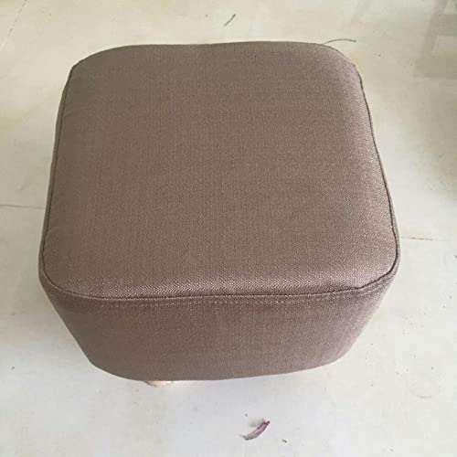 Ottoman-Hocker, Fußhocker, quadratisch, Ottomane mit stabilen Holzbeinen, Fußstütze aus Leinenstoff, moderner Schuhwechsel, abnehmbarer Hocker, Fußstütze, Grau Ottoman-Hocker, Fußhocker, quadratisch, Ottomane mit stabilen Holzbeinen, Fußstütze aus Leinenstoff, moderner Schuhwechsel, abnehmbarer Hocker, Fußstütze, Grau von SHABOZ