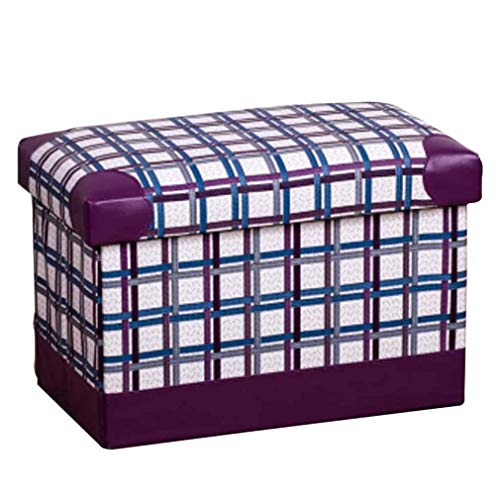 Ottoman Ottoman Ottoman Hocker Faltbare Ottomane Ottomane Ottomane Ottoman Hocker, rechteckiger Fußstützhocker mit Stauraum, PU Lederschuhe Wechselhocker kleine Fußstütze Couchtisch gepolsterter Sitz von SHABOZ