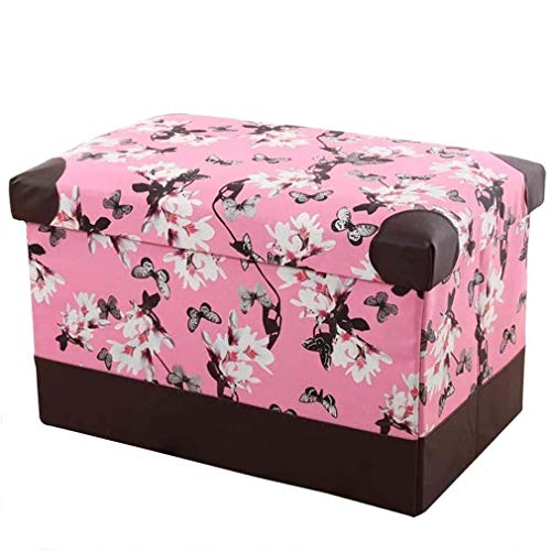 Ottoman Ottoman Ottoman Hocker Faltbarer Ottoman Ottoman Ottoman Hocker, rechteckiger Fußstützhocker mit Stauraum, pu-Leder Schuhwechselhocker kleine Fußstütze Couchtisch gepolsterter Sitz woo von SHABOZ
