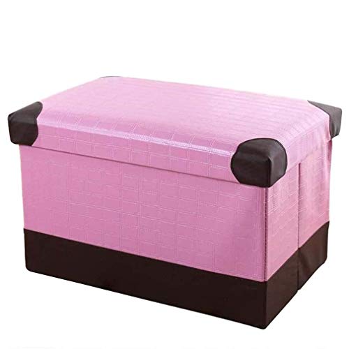 Ottoman Ottoman Ottoman Hocker Faltbarer Ottoman Ottoman Ottoman Hocker, rechteckiger Fußstützhocker mit Stauraum, pu-Leder Schuhwechselhocker kleine Fußstütze Couchtisch gepolsterter Sitz woo von SHABOZ
