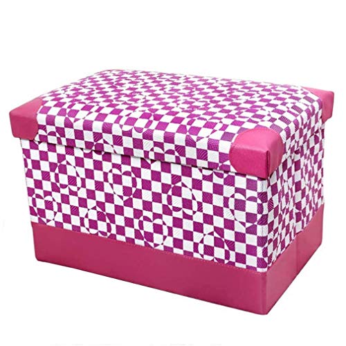 Ottoman Ottoman Ottoman Hocker Faltbarer Ottoman Ottoman Ottoman Hocker, rechteckiger Fußstützhocker mit Stauraum, pu-Leder Schuhwechselhocker kleine Fußstütze Couchtisch gepolsterter Sitz woo von SHABOZ