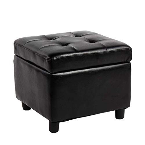Ottomane Ottomanen Fußhocker Möbel Multifunktions Fußhocker Platz Lagerung Hocker 4 Beine Plus Fußhocker PU Leder Sitz Einfach für Wohnzimmer Ändern Schuhe im Flur Pouf Fußhocker von SHABOZ