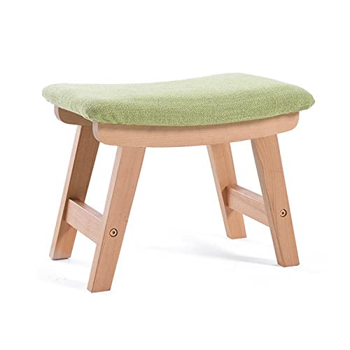 Ottomans Fußhocker Fußhocker Pouf Fußstütze Fußstütze Fußstütze aus Baumwolle und Leinen Schuhwechsel Hocker für Schlafzimmer Pouf für Wohnzimmer, Marineblau-38x26x29 von SHABOZ
