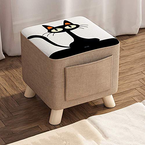 SHABOZ Fußhocker, Ottomane, Aufbewahrungsboxen, Fußstütze für Erwachsene, Ottomane, zusammenklappbar, Fu?schemel, Pufs Multifunktionshocker Stuhl für Wohnzimmer Schlafzimmer (B) von SHABOZ